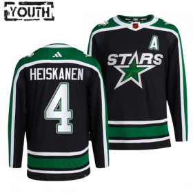 Dallas Stars tröja Miro Heiskanen 4 Adidas 2022-23 Svart Reverse Retro 2.0 Authentic - NHL Tröjor Barn